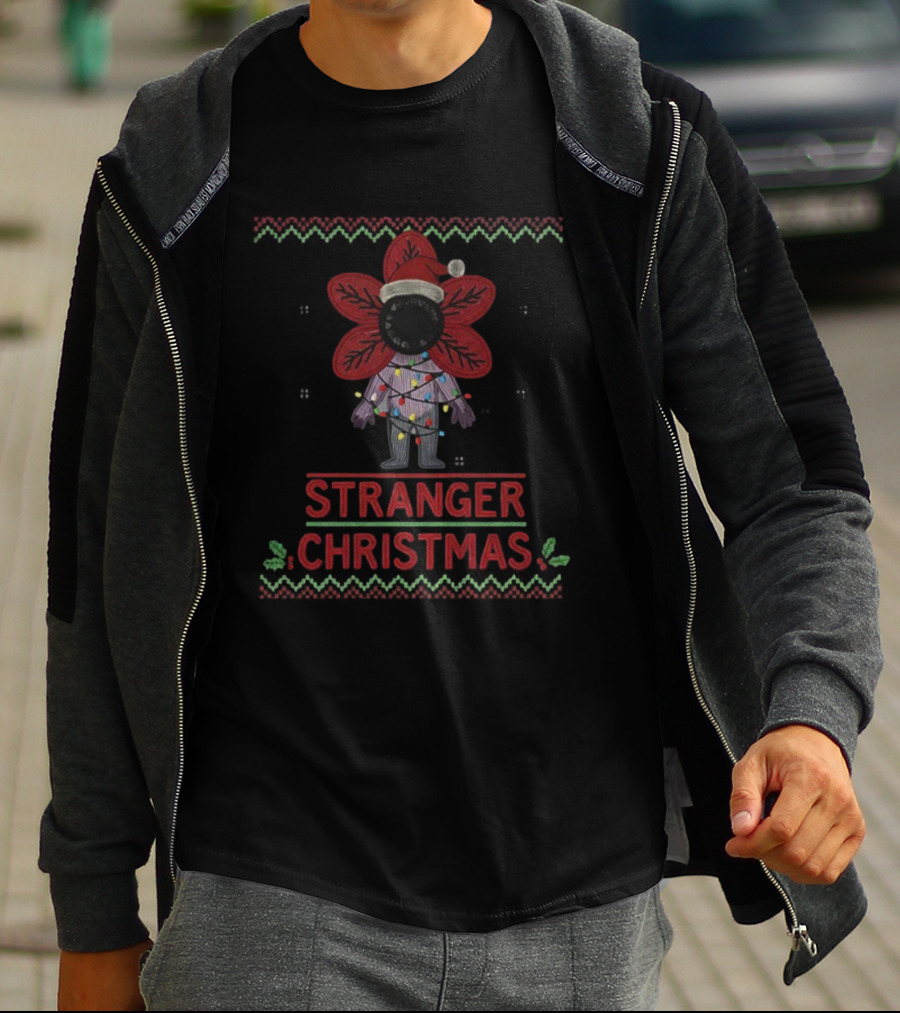 Stranger Things Demogorgon Santa Merry Christmas Parody Sweater T-Shirt