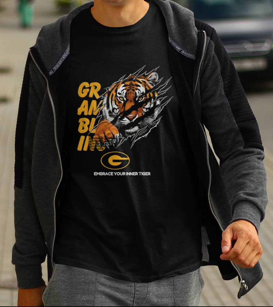 Grambling State Tigers Embrace Your Inner Tiger Fierce Mascot Roar T-Shirt