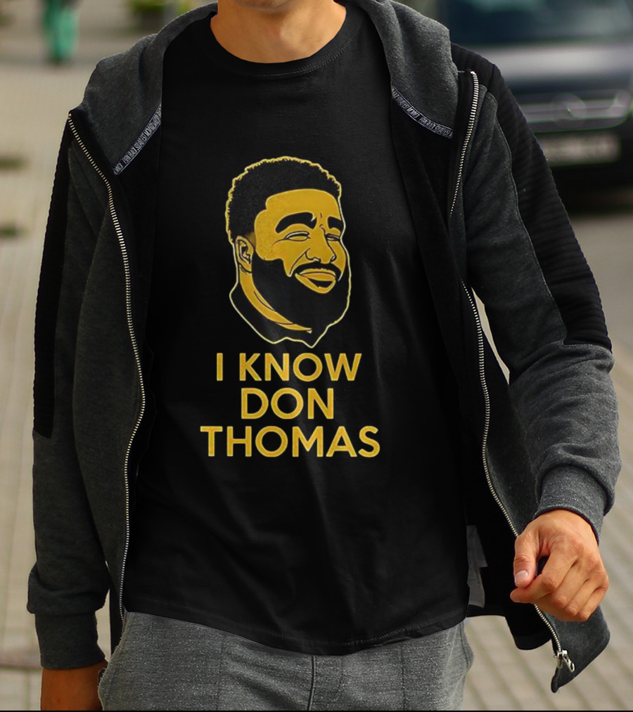 I Know Don Thomas Black And Yellow Portrait T-Shirt