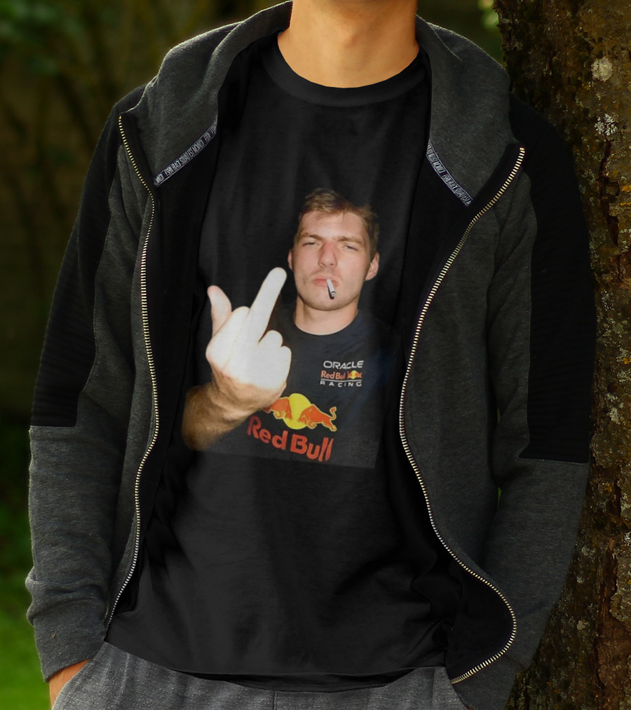 Max Oracle Red Bull Racing F1 Middle Finger Meme Cigarette T-Shirt