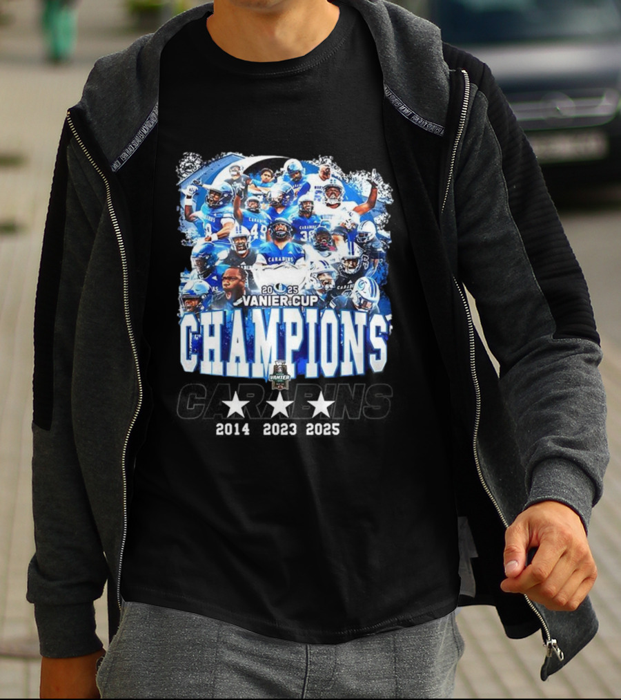 Montréal Carabins 2025 Vanier Cup Champions Player Collage T-Shirt