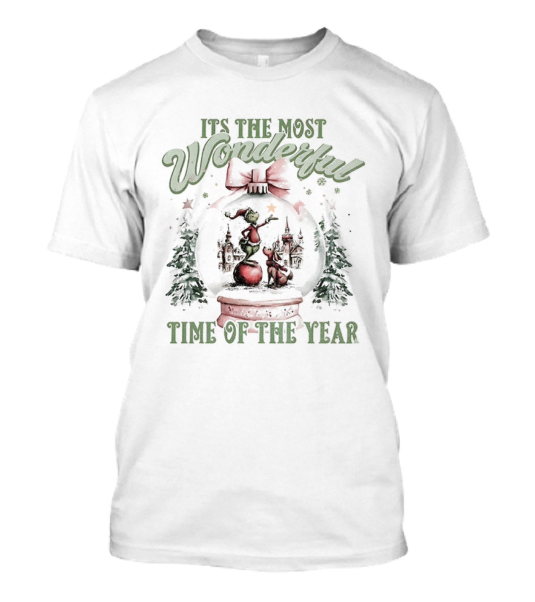 Grinchmas Snow Globe It's The Most Wonderful Time Of The Year T-Shirt