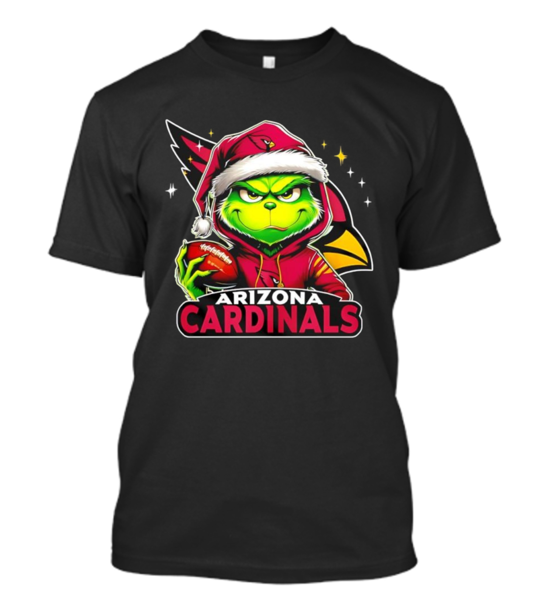 Arizona Cardinals Grinch Santa Christmas NFL Football Holiday T-Shirt