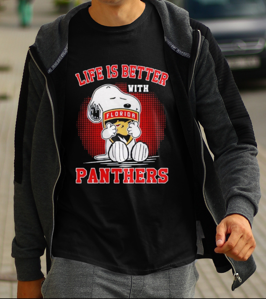 Snoopy Life Is Better With Florida Panthers T-Shirt