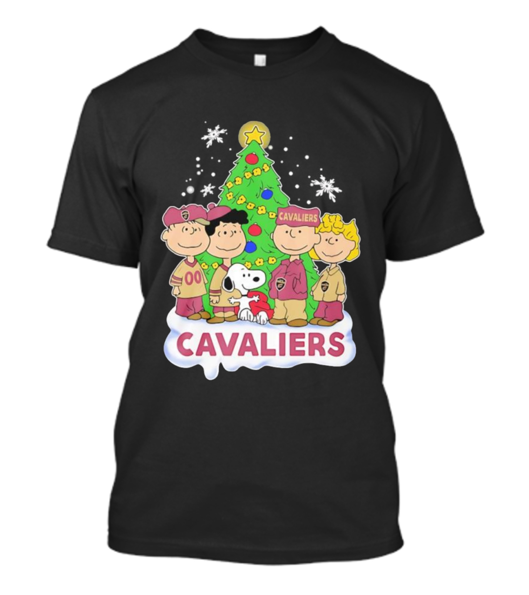 Peanuts Cavaliers Christmas Tree Snoopy And Friends T-Shirt