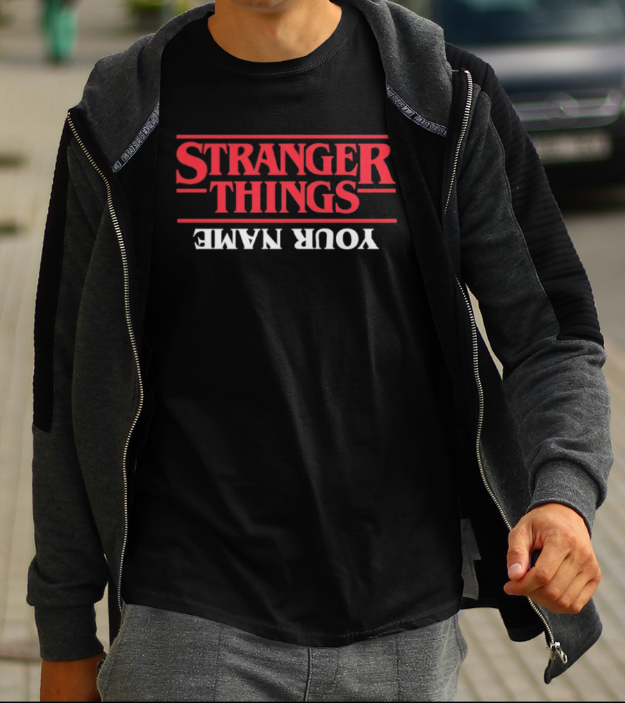 Stranger Things Upside Down Personalized Your Name T-Shirt