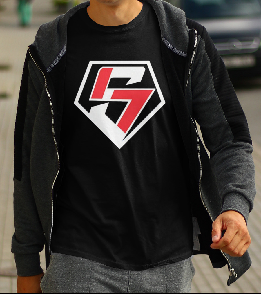 Super Sho Player LA Baseball Collection Red Hexagon Emblem T-Shirt