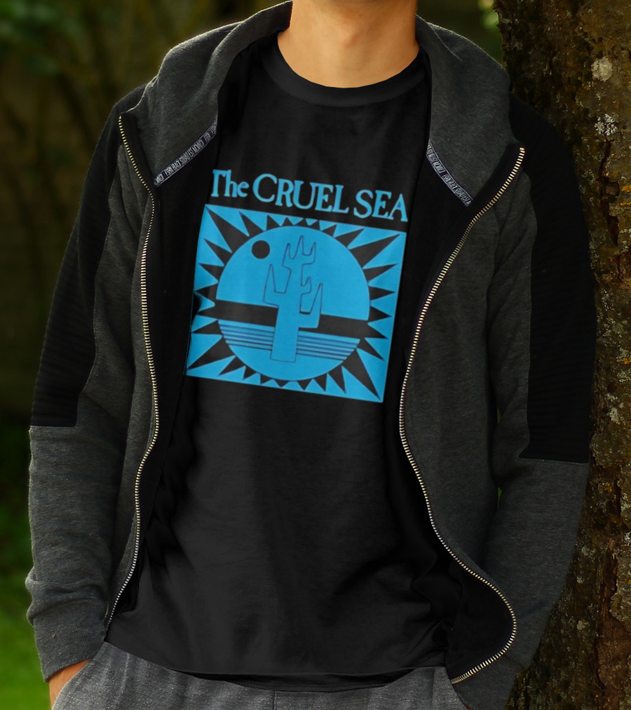 The Cruel Sea Blue Cactus Sun And Moon Icon T-Shirt