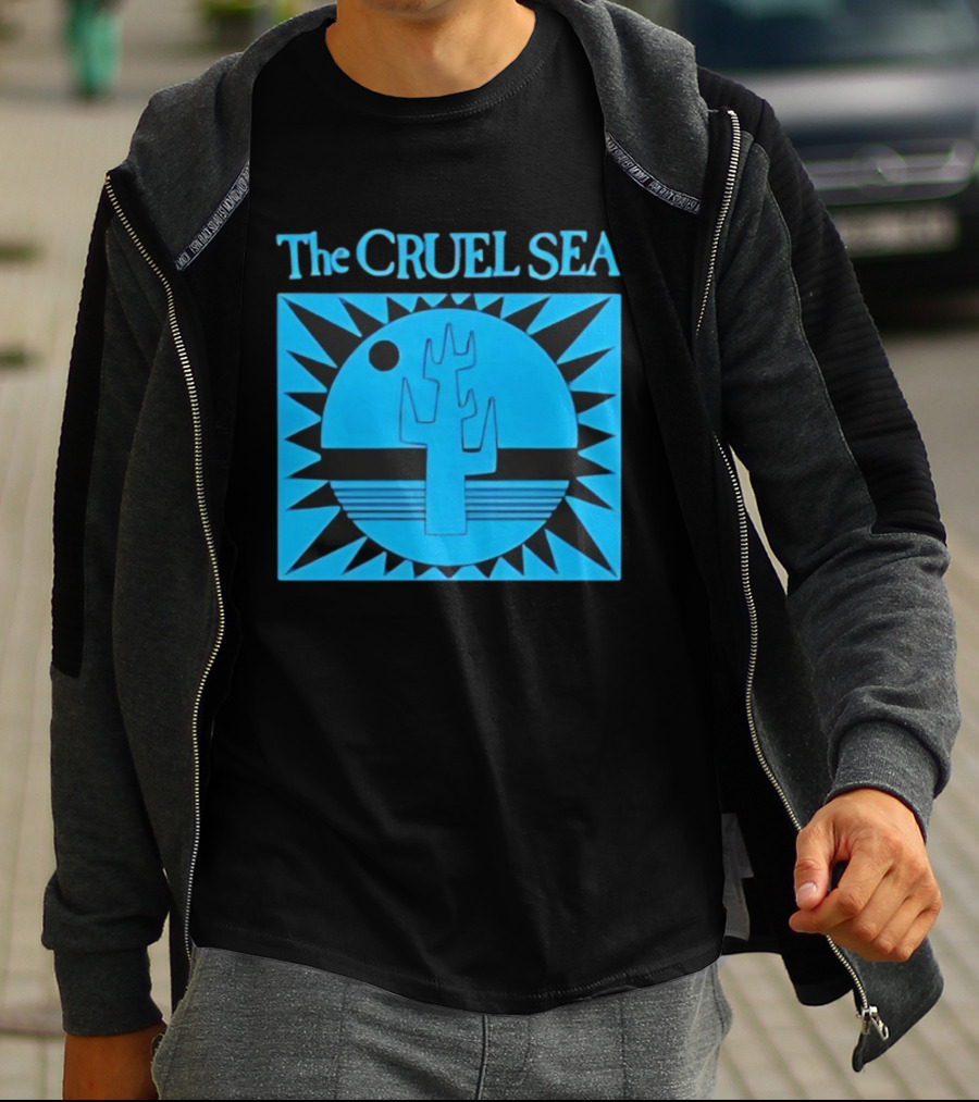 The Cruel Sea Blue Cactus Sun And Moon Icon T-Shirt