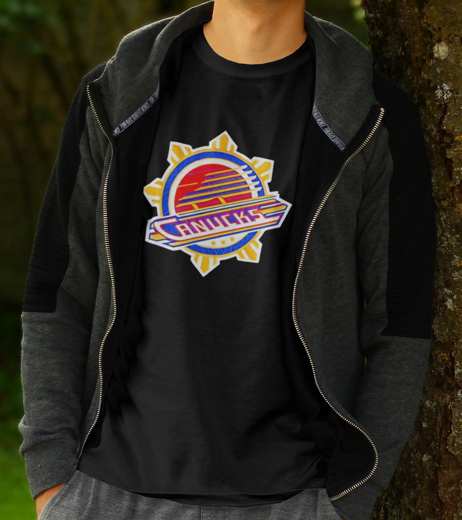Vancouver Canucks Filipino Heritage Night Sun Design Canucks Text T-Shirt