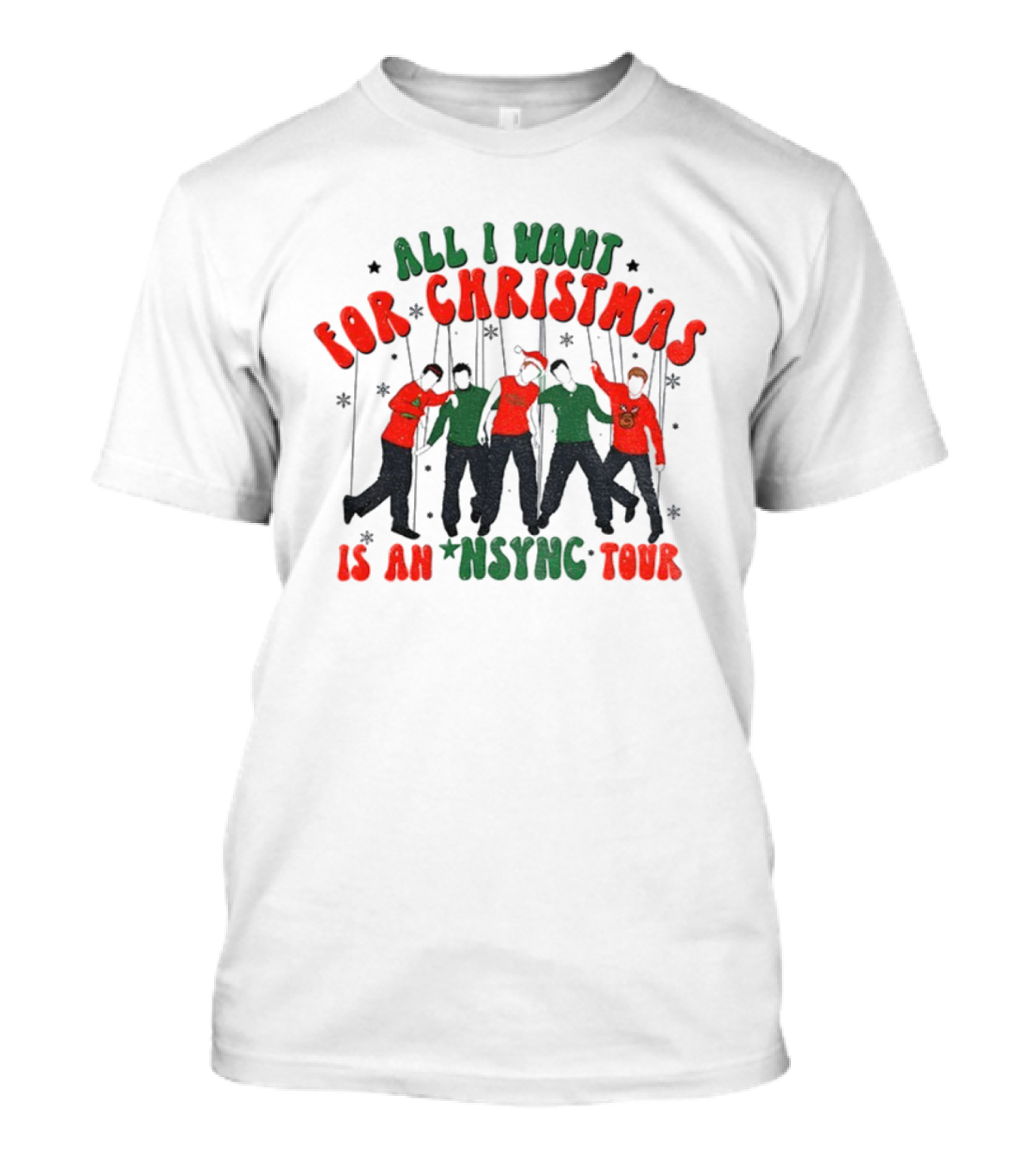 All I Want For Christmas Is An Nsync Tour Holiday Wishes T-Shirt