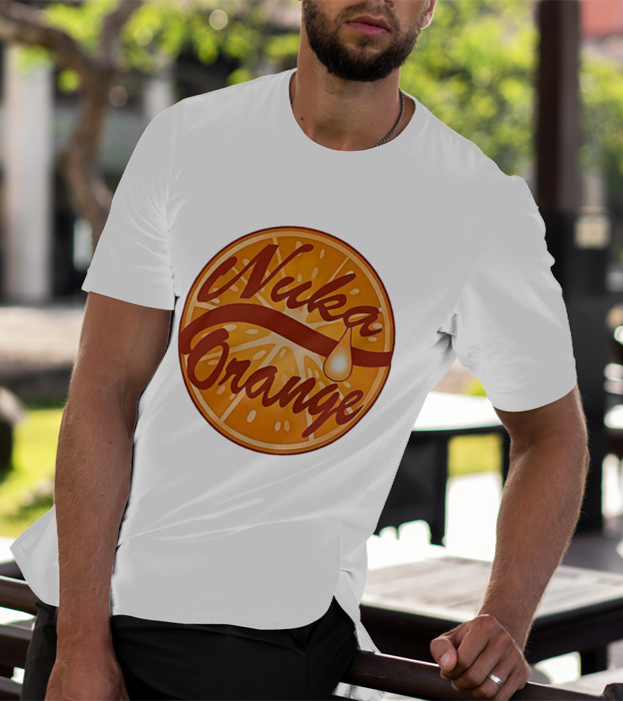 Nuka Orange Vintage Juice Cap Fallout Style Retro Design T-Shirt