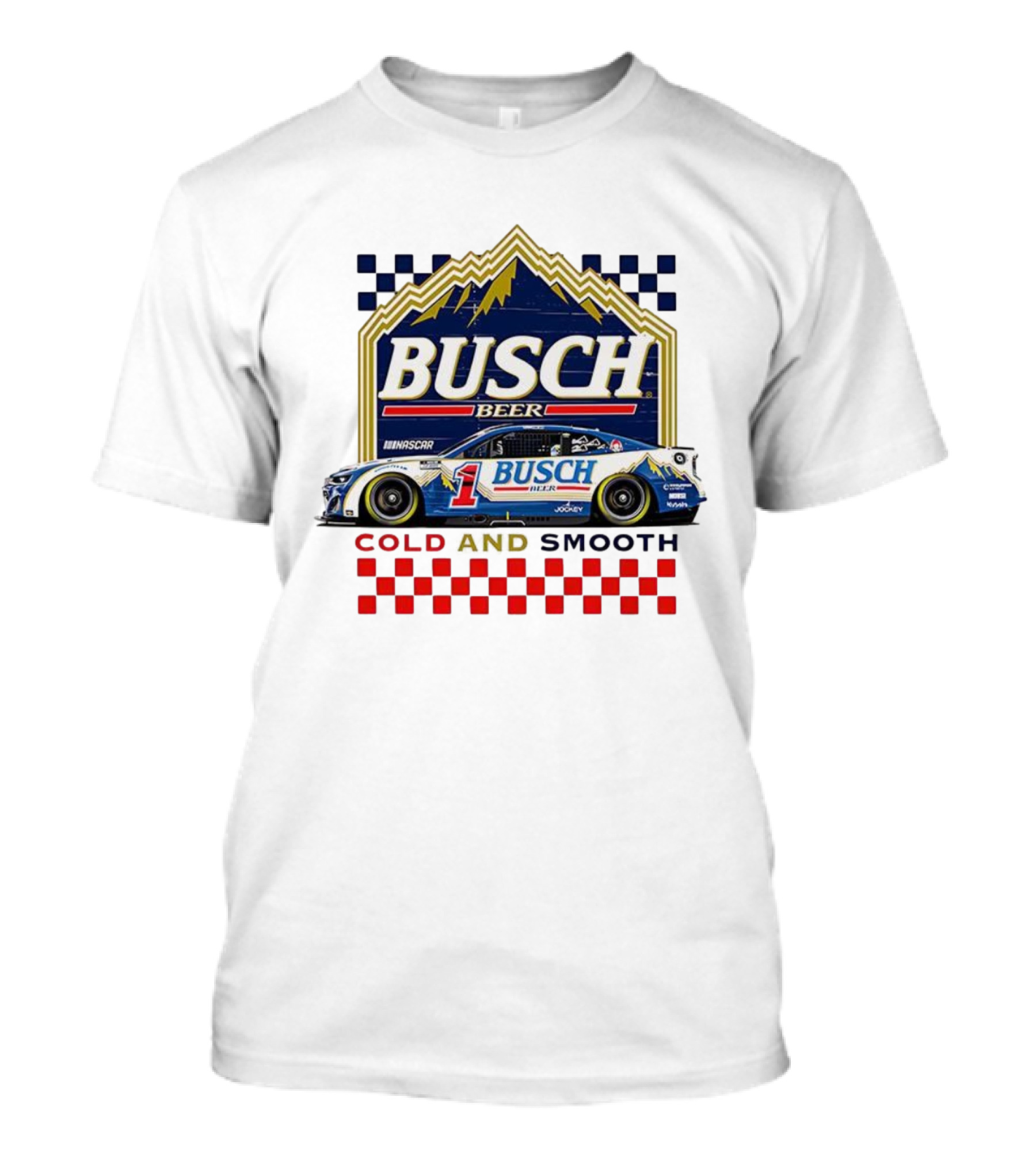 Busch Beer NASCAR Ross Chastain Trackhouse Racing Number 1 Cold And Smooth T-Shirt