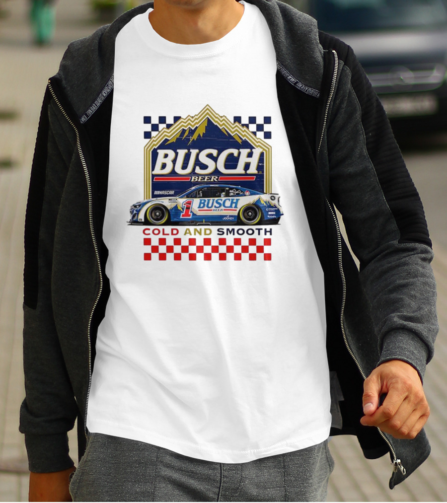 Busch Beer NASCAR Ross Chastain Trackhouse Racing Number 1 Cold And Smooth T-Shirt