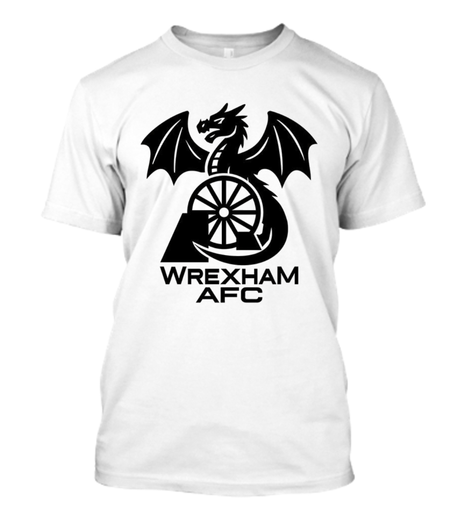 Wrexham AFC Dragon Emblem Wheel Design T-Shirt