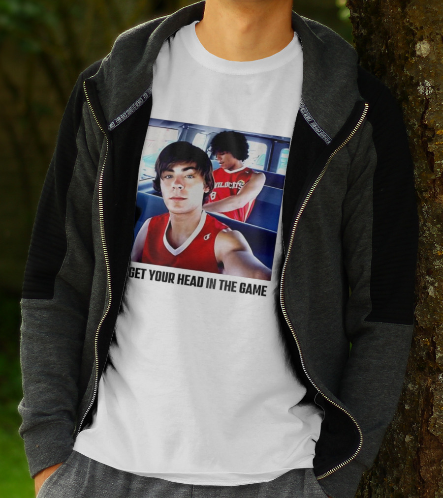 Zac Efron Corbin Bleu Wildcats Basketball Get Your Head In The Game T-Shirt