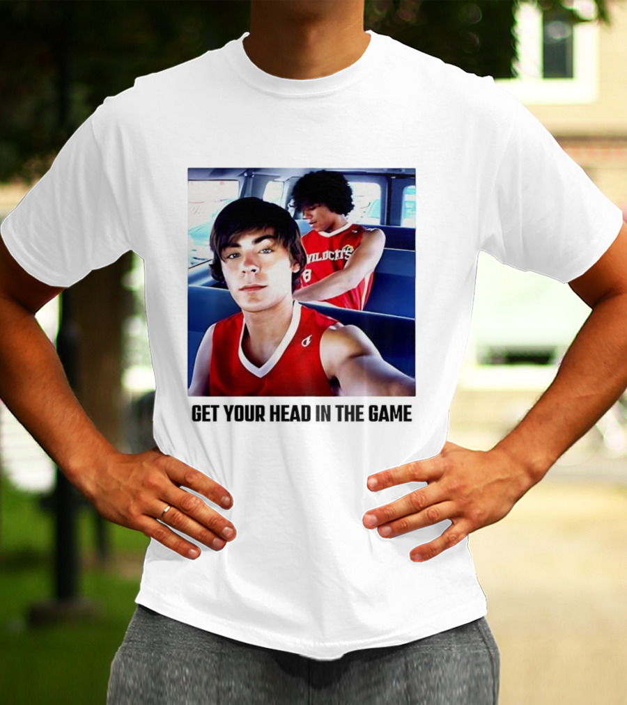 Zac Efron Corbin Bleu Wildcats Basketball Get Your Head In The Game T-Shirt