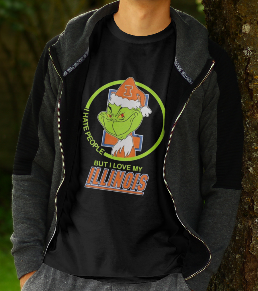 I Hate People But I Love My Illinois T-Shirt