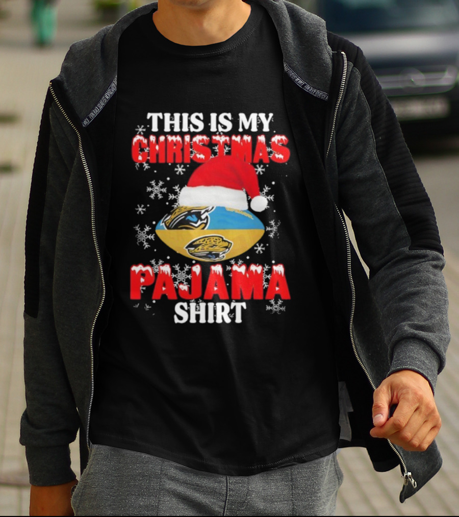 Jacksonville Jaguars This Is My Christmas Pajama Football Holiday T-Shirt