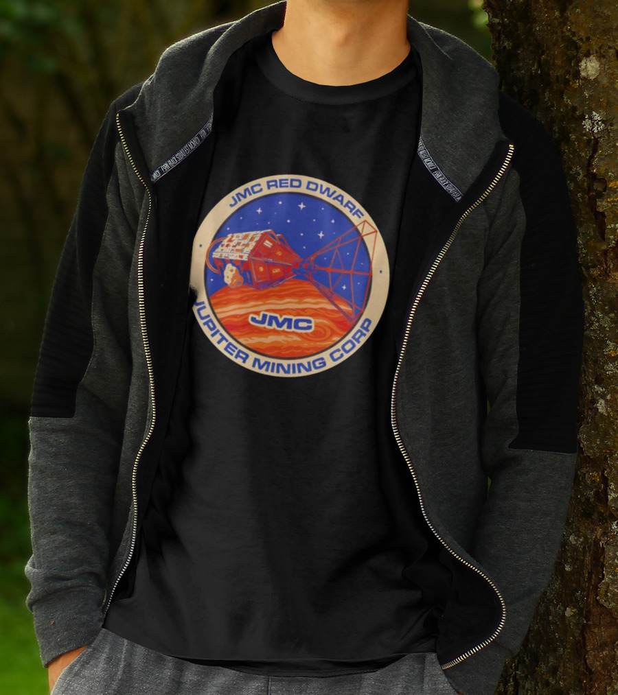 JMC Red Dwarf Jupiter Mining Corp Spacecraft Emblem T-Shirt