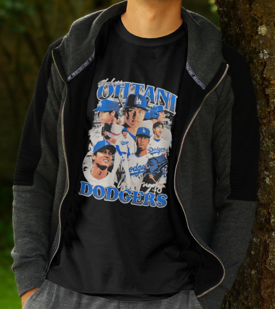 Shohei Ohtani Los Angeles Dodgers Baseball Player Collage Dodgers T-Shirt