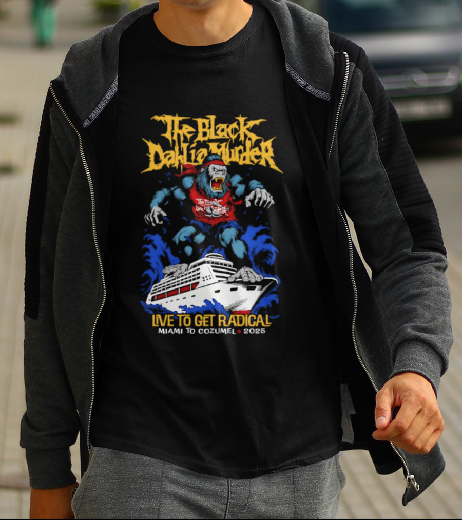 The Black Dahlia Murder Live To Get Radical 2008 Miami To Cozumel Sea Monster T-Shirt