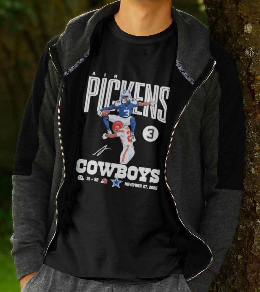 Pickens Cowboys KC Chiefs Catch November 27th 2025 Signature T-Shirt