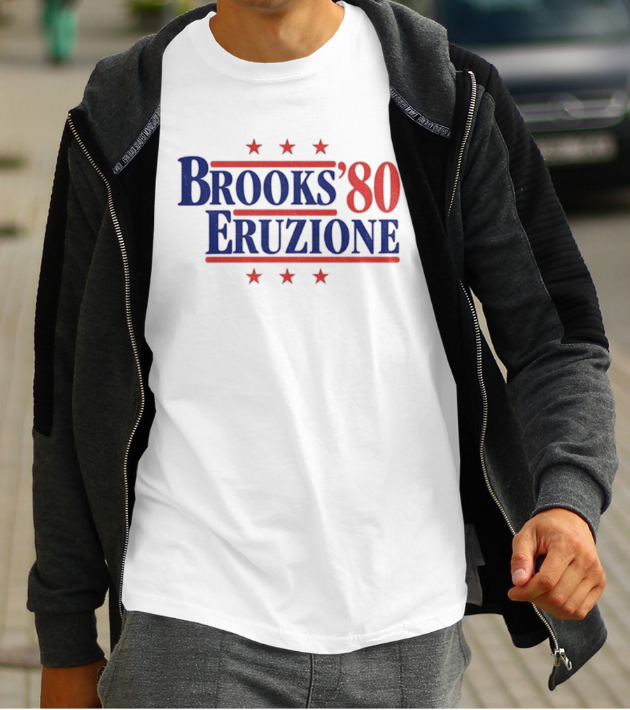 Brooks & Eruzione '80 Hockey Legends Mike Eruzione Herb Brooks For President Fan T-Shirt