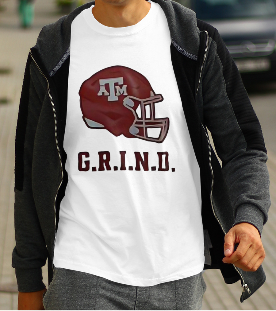 Texas A&M Aggies Football Helmet GRIND T-Shirt