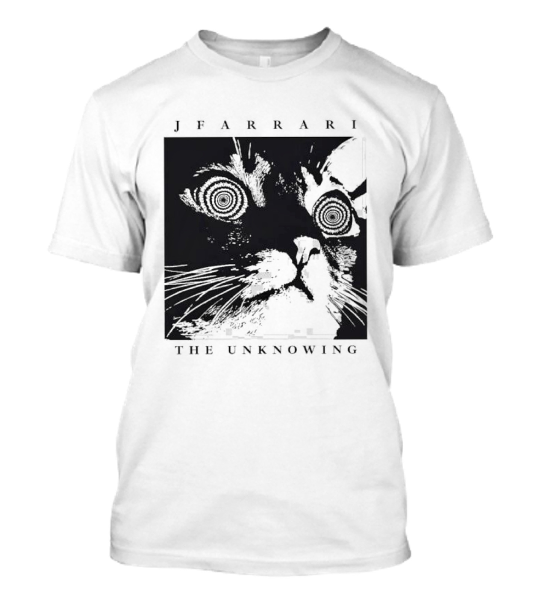 Jfarrari The Unknowing Cat Hypnotic Stare T-Shirt