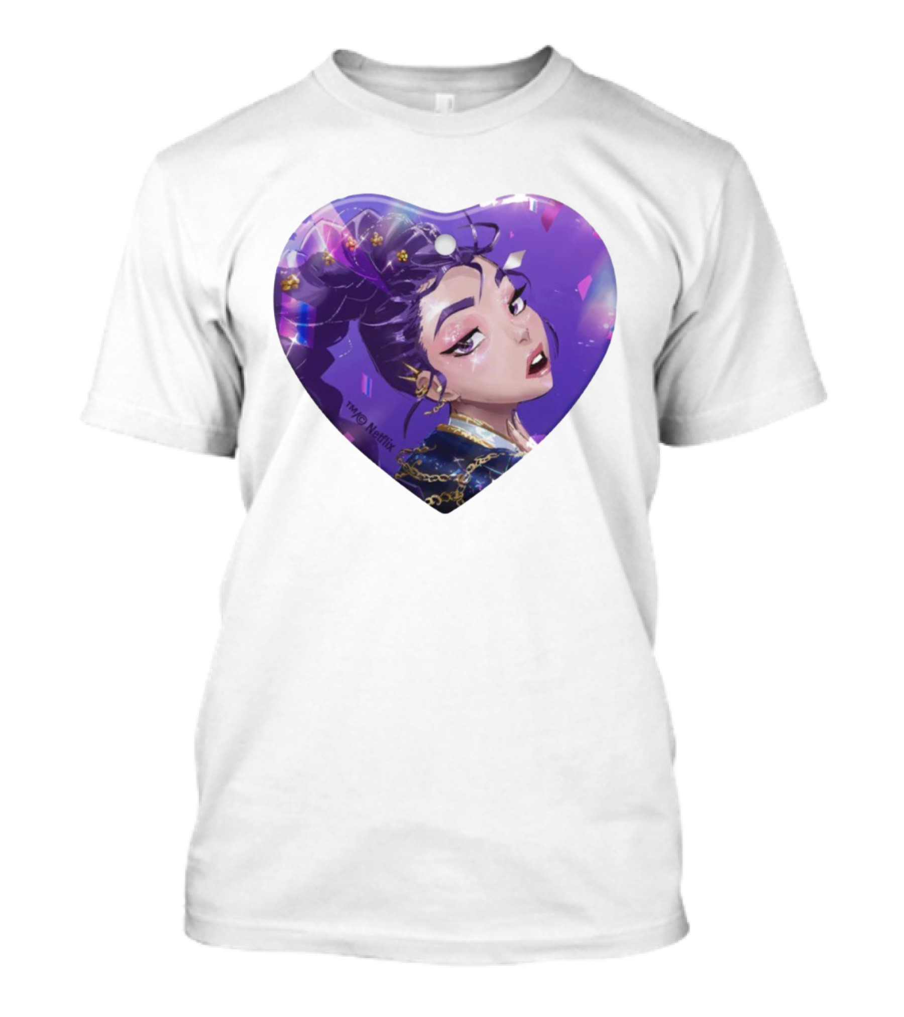 KPop Demon Hunters Rumi TM © Netflix Purple Heart T-Shirt