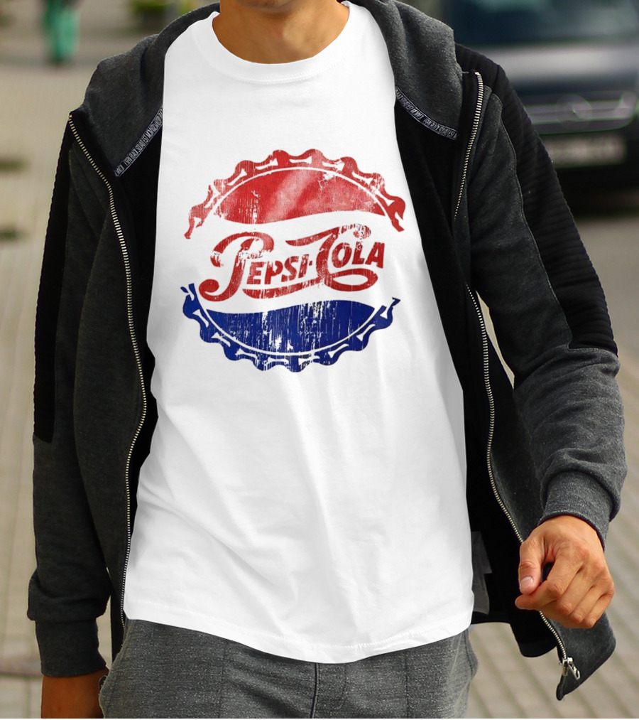 Pepsi Cola Vintage Bottle Cap Distressed Red White Blue T-Shirt