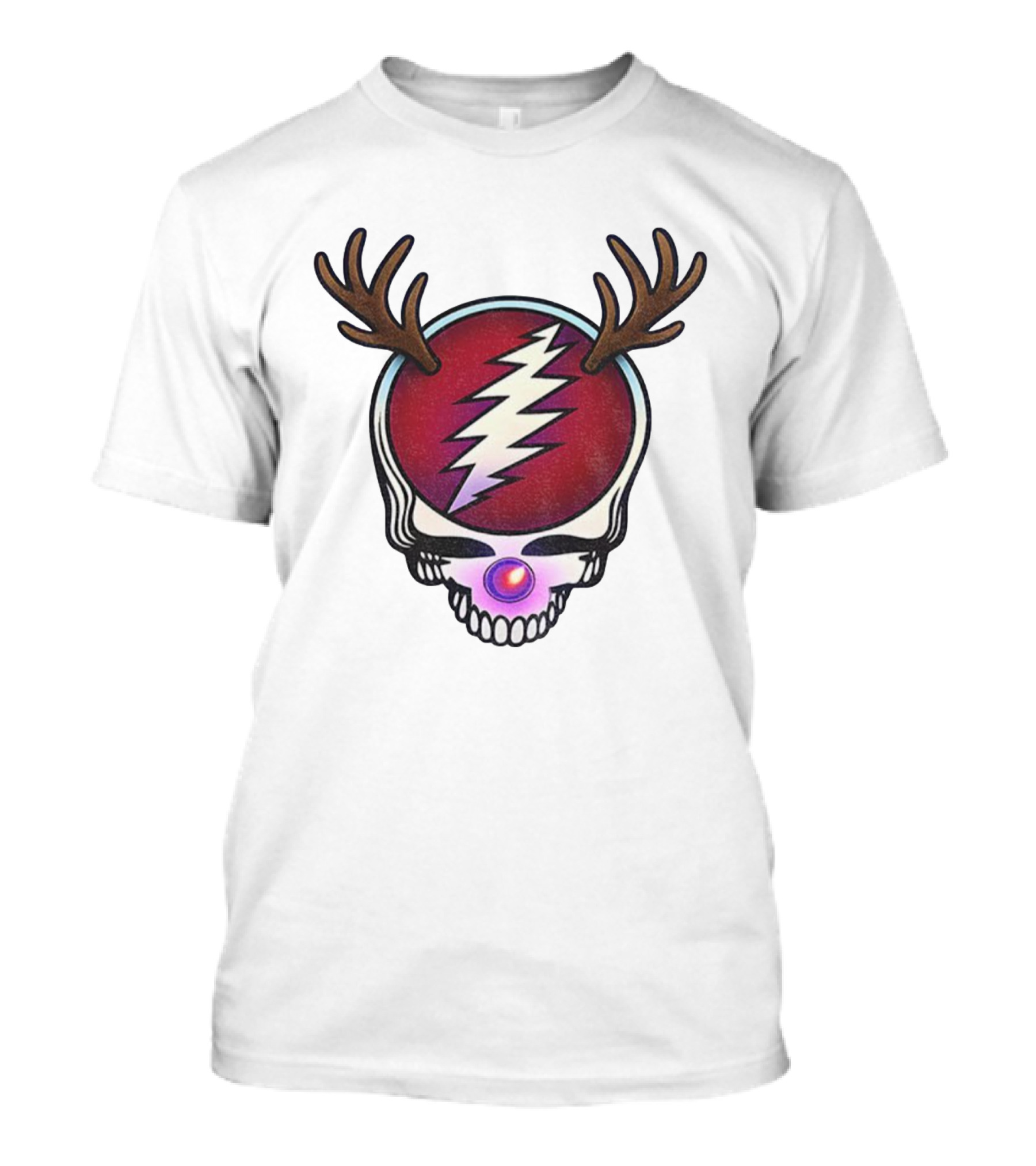 Grateful Dead Reindeer Steal Your Face Skull Merry Christmas 2025 T-Shirt
