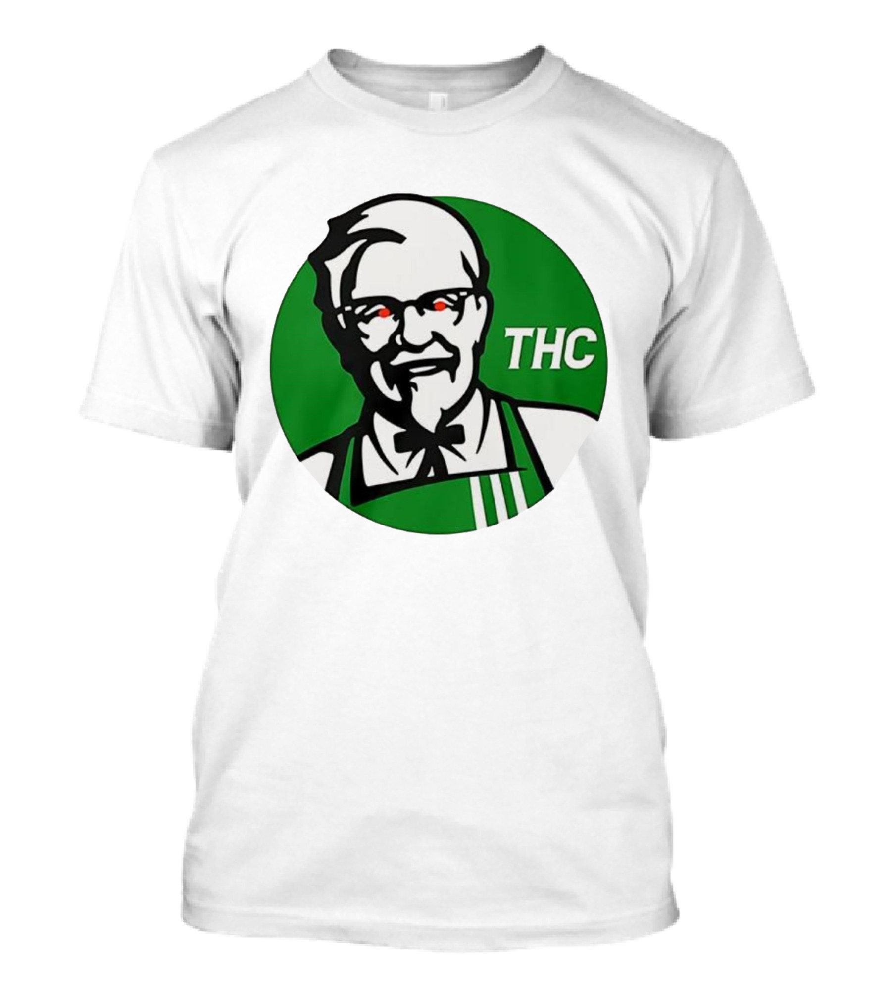 THC Colonel Sanders Green Apron Red Eyes T-Shirt