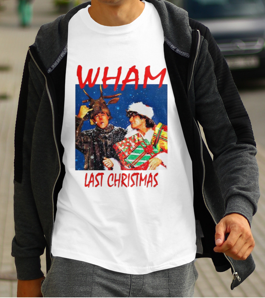 WHAM Last Christmas Festive Holiday Celebration With Snow And Gifts T-Shirt