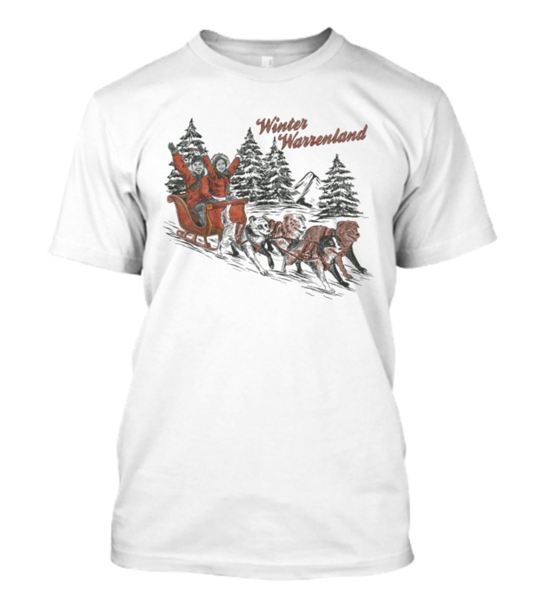 Alex Warren Winter Warrenland Sleigh Ride Snowy Trees Scene T-Shirt
