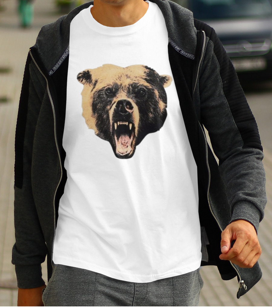 Chicago Bears Golf Wang Cutout Fierce Roaring Bear Face T-Shirt