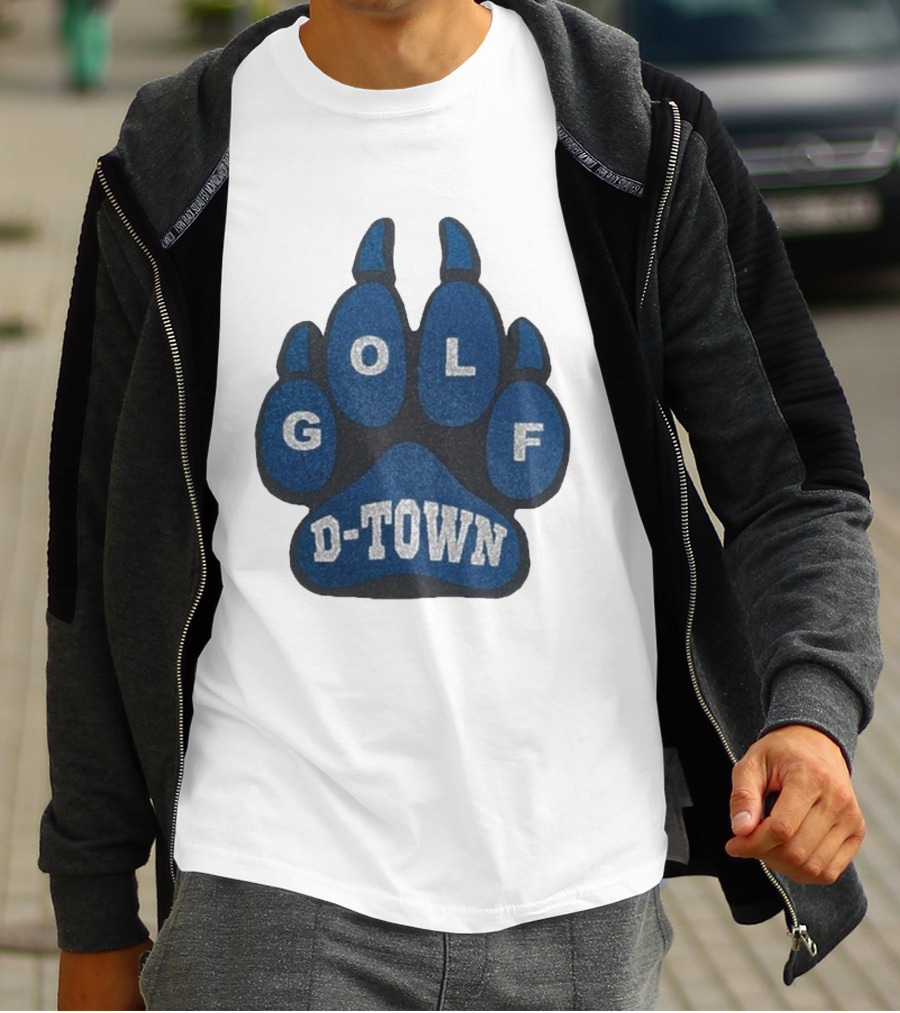 Detroit Lions Golf Wang D-Town Blue Foam Paw T-Shirt