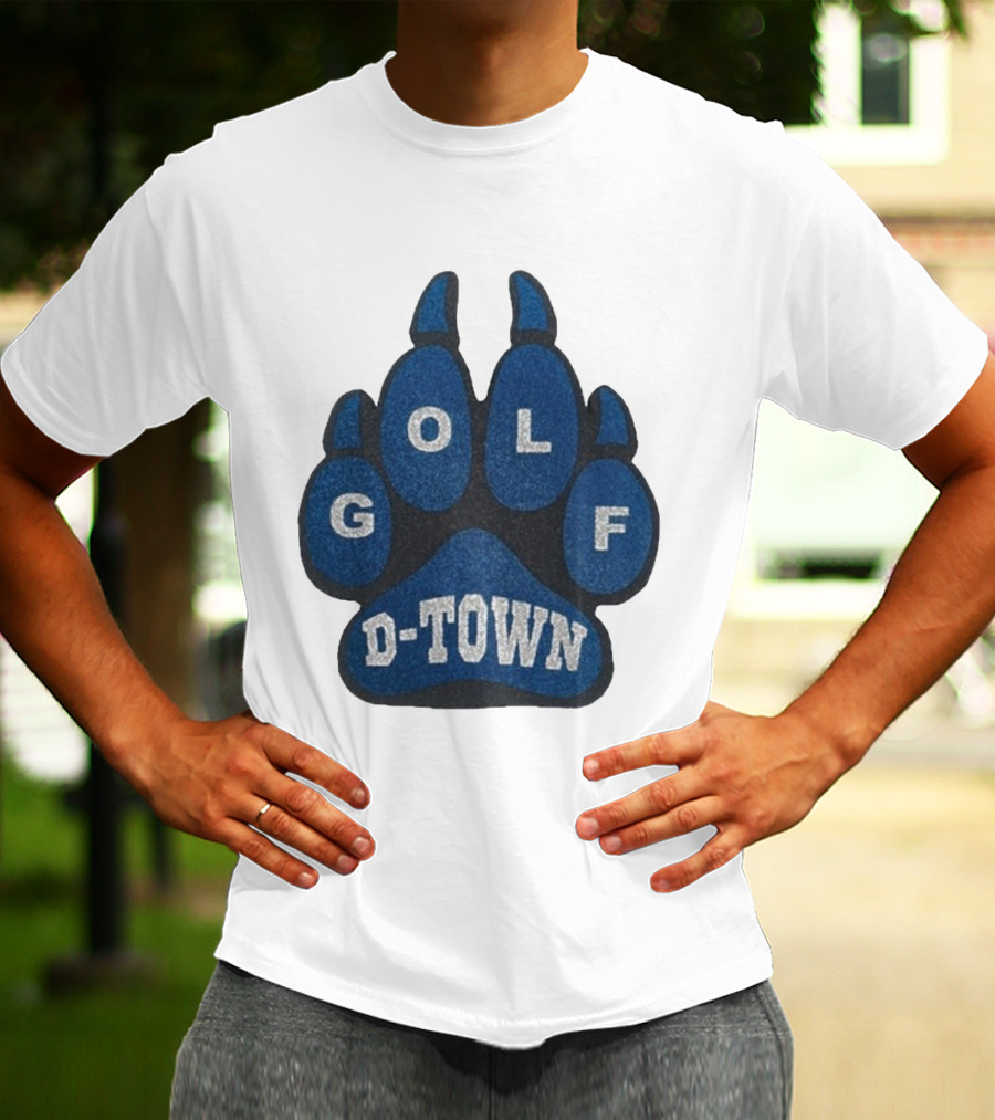 Detroit Lions Golf Wang D-Town Blue Foam Paw T-Shirt