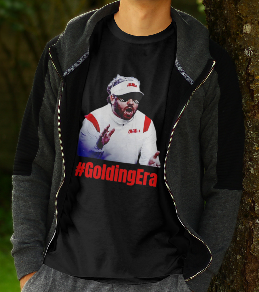 Ole Miss #GoldingEra Pete Golding Pixel Sunglasses Coach Look T-Shirt