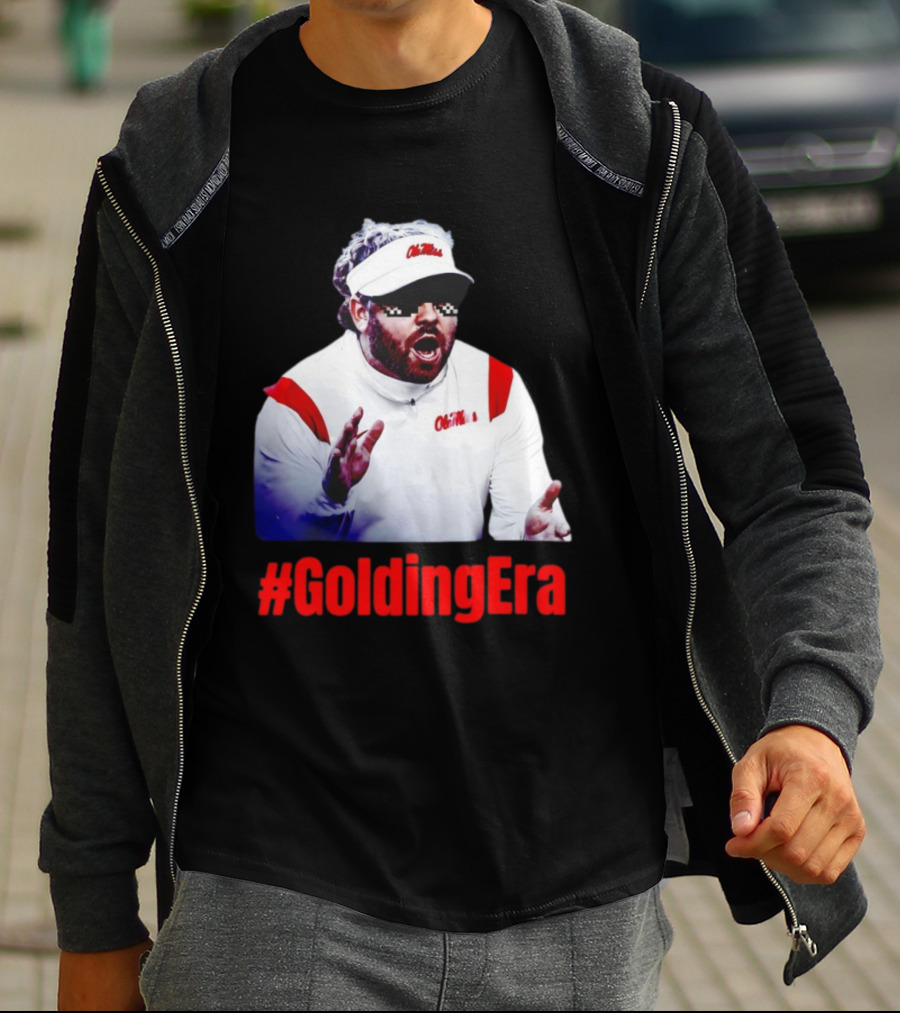 Ole Miss #GoldingEra Pete Golding Pixel Sunglasses Coach Look T-Shirt