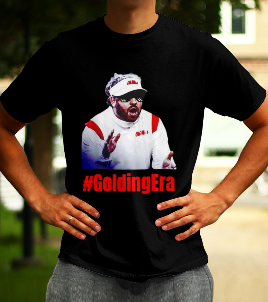 Ole Miss #GoldingEra Pete Golding Pixel Sunglasses Coach Look T-Shirt