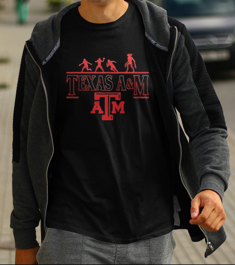 Texas A&M Stranger Things Crossover Fan Favorite Silhouette T-Shirt