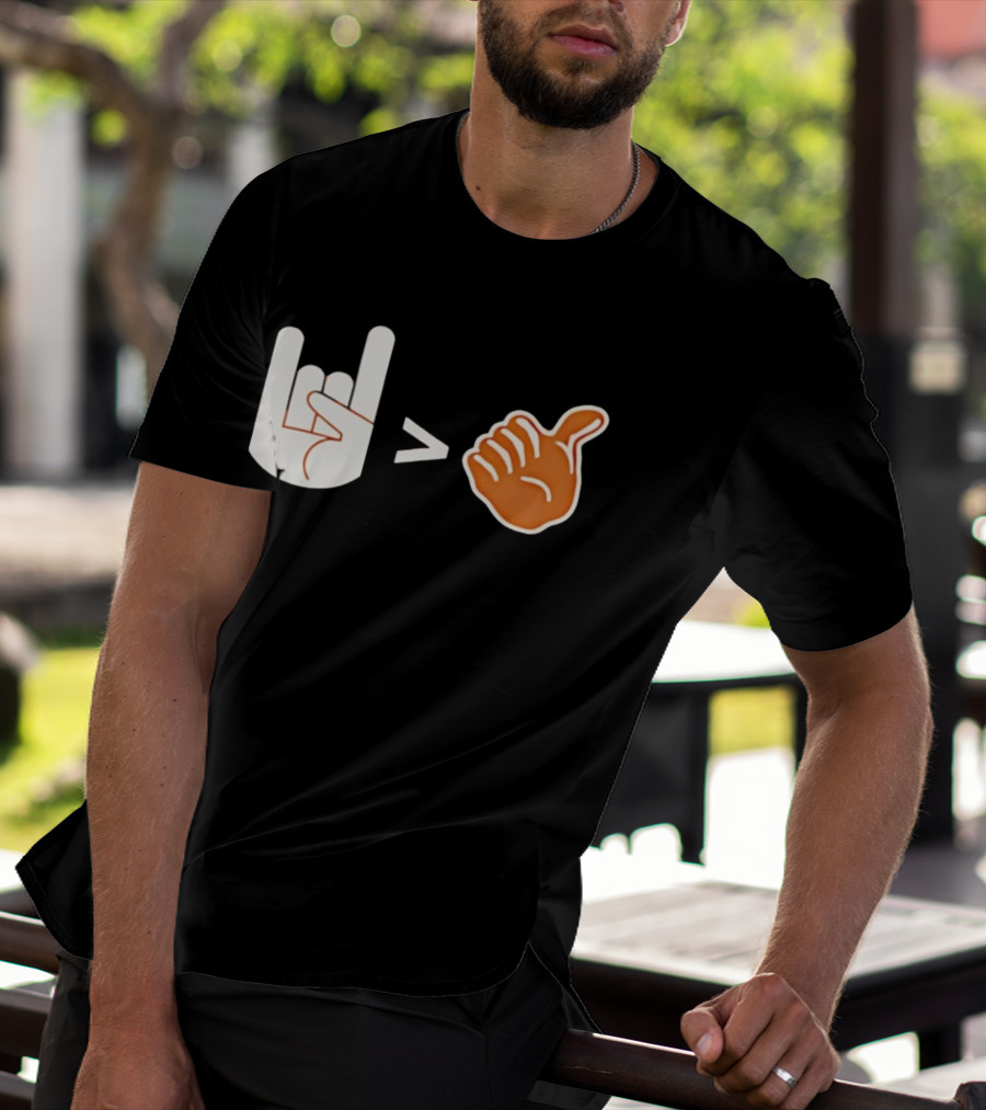 Texas Longhorns Hook ’em Hand Gesture Greater Thumbs Up Symbol 2025 T-Shirt