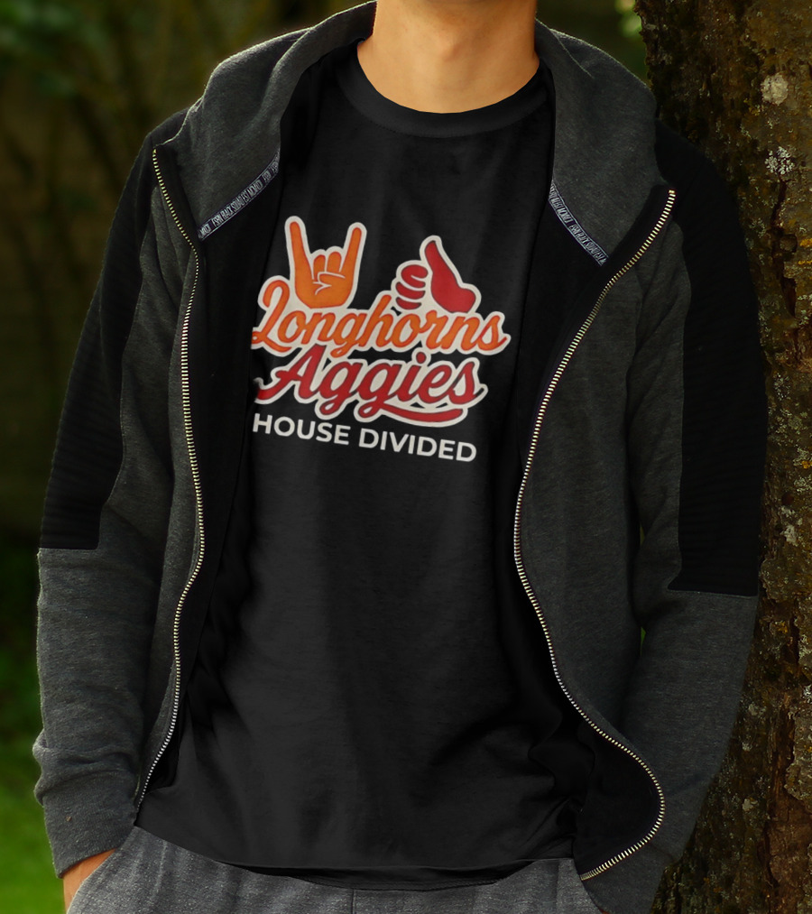 Longhorns Aggies House Divided Rivalry Fan Gear T-Shirt