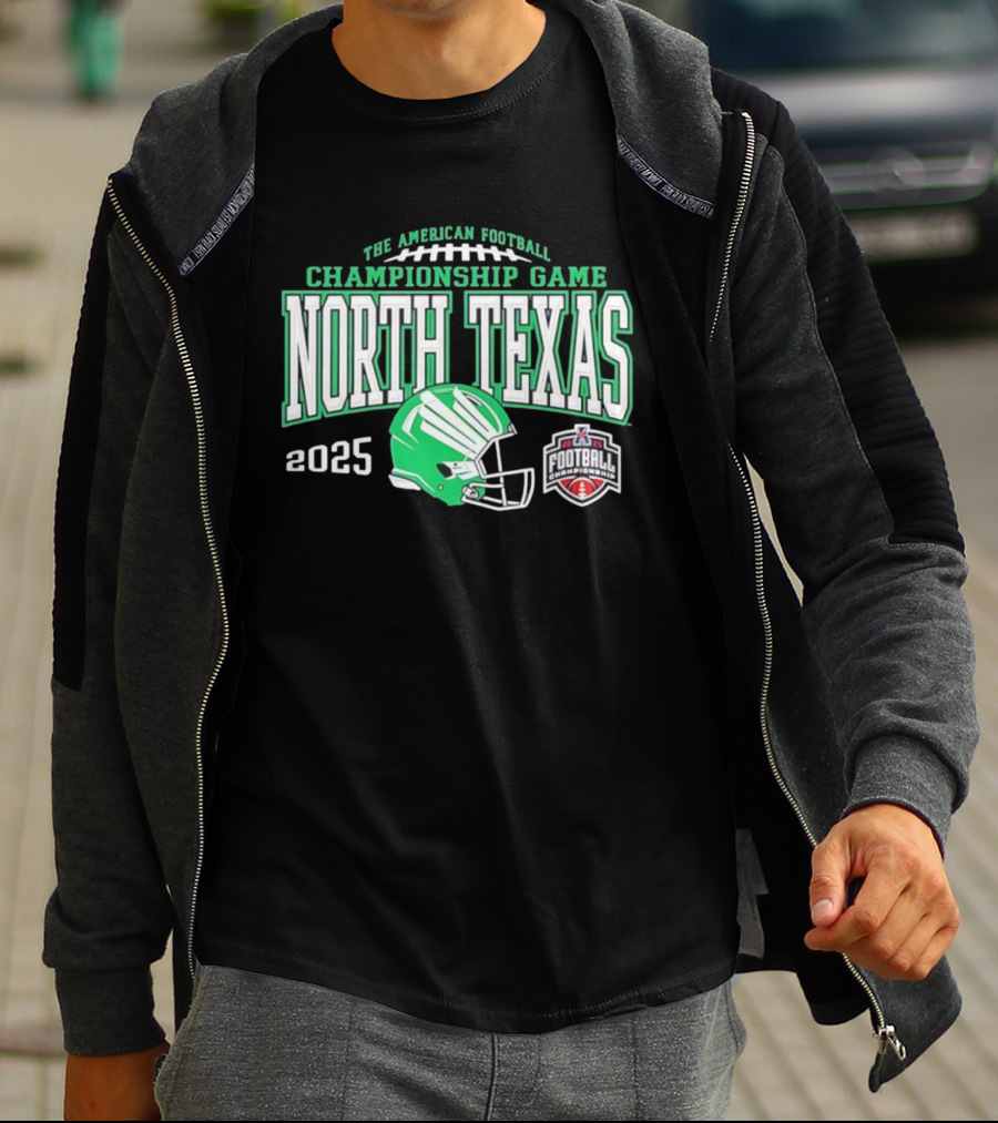 The American Football Championship Game North Texas 2025 Football Helmet T-Shirt