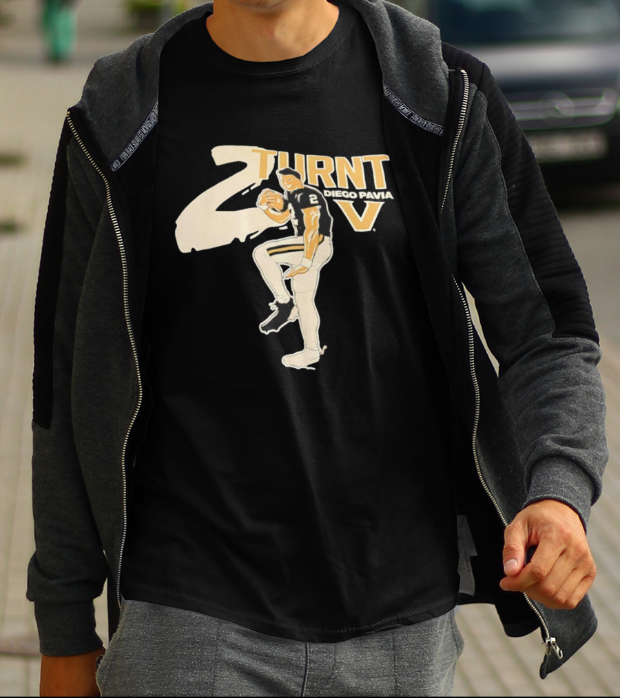 2Turnt Vanderbilt Diego Pavia Football Player T-Shirt