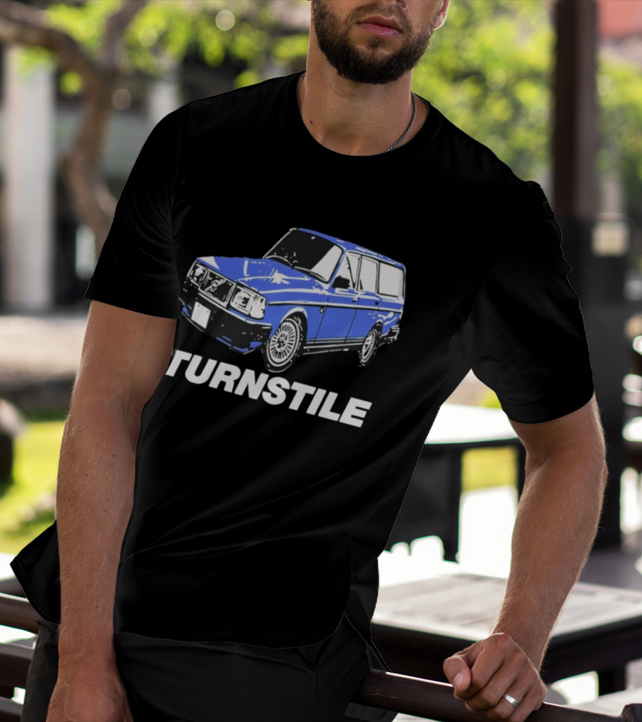 Turnstile Volvo Car Blue Illustration T-Shirt
