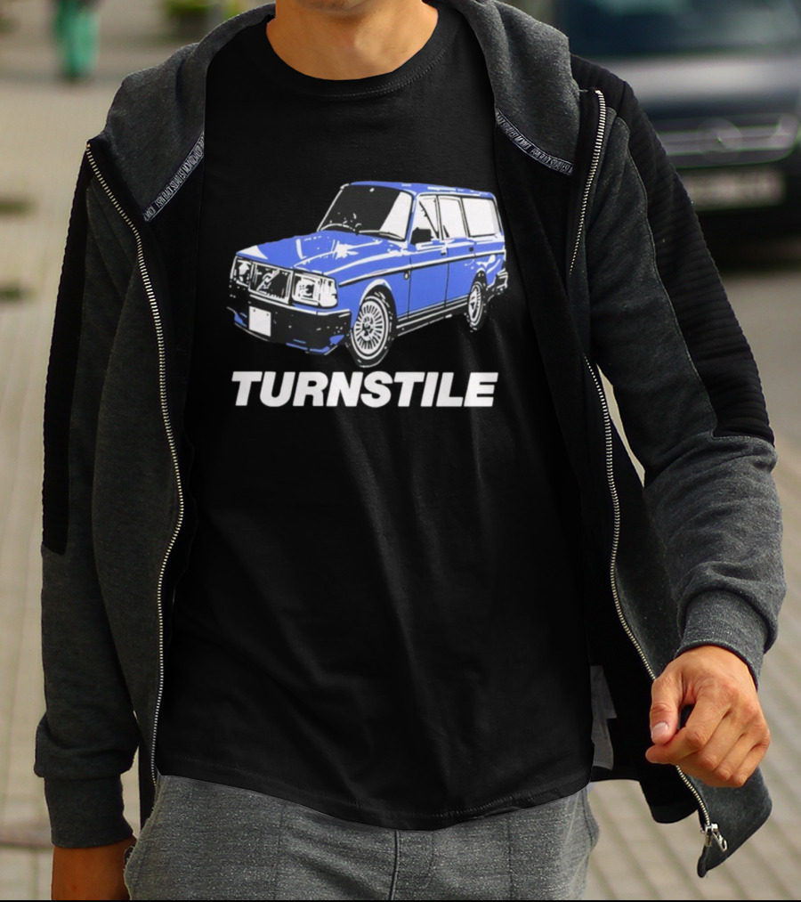 Turnstile Volvo Car Blue Illustration T-Shirt