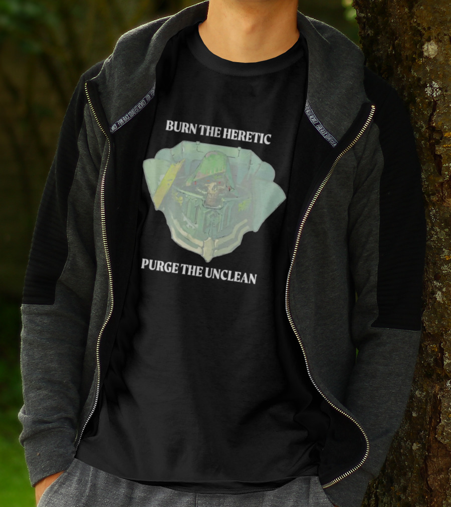 Burn The Heretic Purge The Unclean Skull Armor Art Style T-Shirt